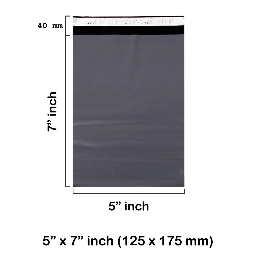 Grey Mailing Bags 5 x 7 Inches 125 x 175 mm