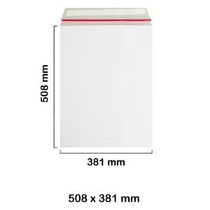 508x381 mm White Board Envelopes with Peel & Seal Strip - Pocket Style Envelopes