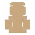 Die Cut Boxes (Brown) - 116 x 116 x 40 mm (4.5 x 4.5 x 1.5 inches)