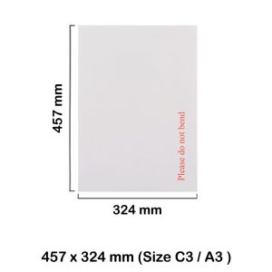 C3 / A3 Hard Board Back White Envelopes "Do Not Bend" - 457mm x 324mm