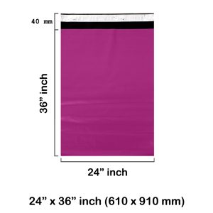 Pink Mailing Bags 24 x 36 Inches 610 x 910 mm - 55 Microns