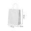Small White Kraft paper Party Gift carrier bags with Twisted Handles - 22 x 30 x 10 cm